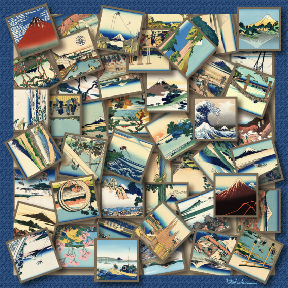 北斎ブルー色フレームの「藍」