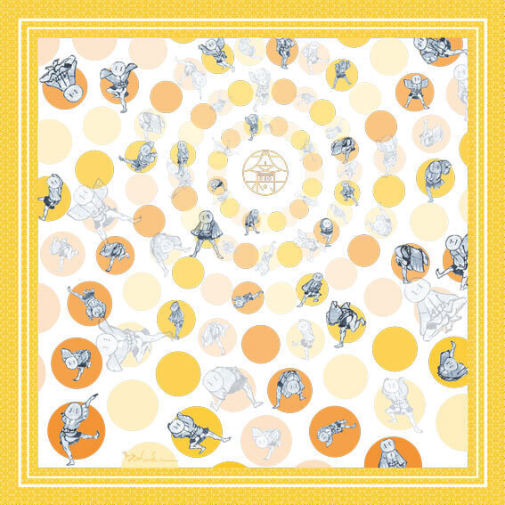 7.雀踊りシリーズ風呂敷・黄