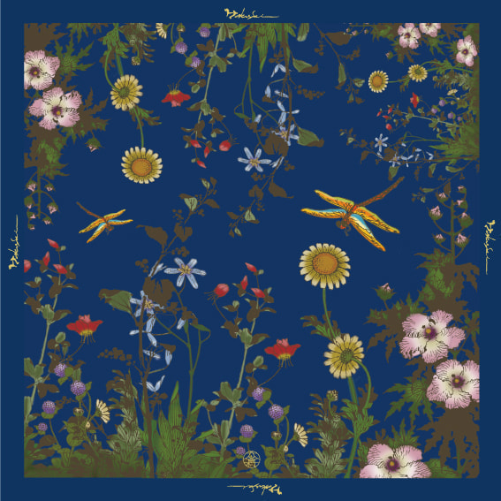 北斎ブルー色を基調とした「藍」